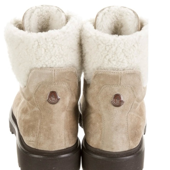 Moncler women’s suede color block combat boots - Picture 2 of 5